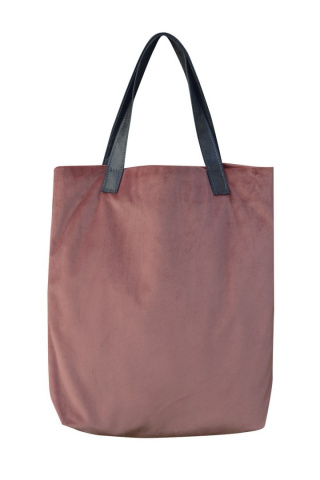 Bag Mr. m velvet dirty pink/ears natural leather