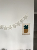 Garland with stars from flax-off white
