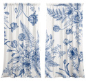 A set of curtains Blue Flower