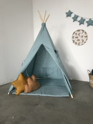 TEEPEE TENT WITH FLAX GREEN