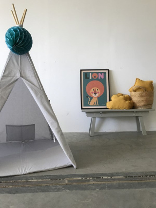 Teepee Tent light Grey "mist"