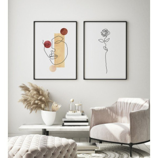 Rose Contour Poster