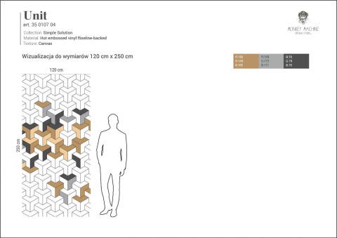 Tapeta ścienna Unit wymiar 120 cm x 250 cm