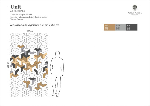 Tapeta ścienna Unit wymiar 150 cm x 250 cm