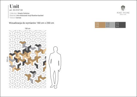 Tapeta ścienna Unit wymiar 150 cm x 250 cm