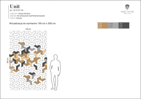 Tapeta ścienna Unit wymiar 190 cm x 300 cm